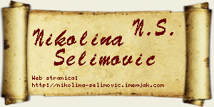 Nikolina Selimović vizit kartica